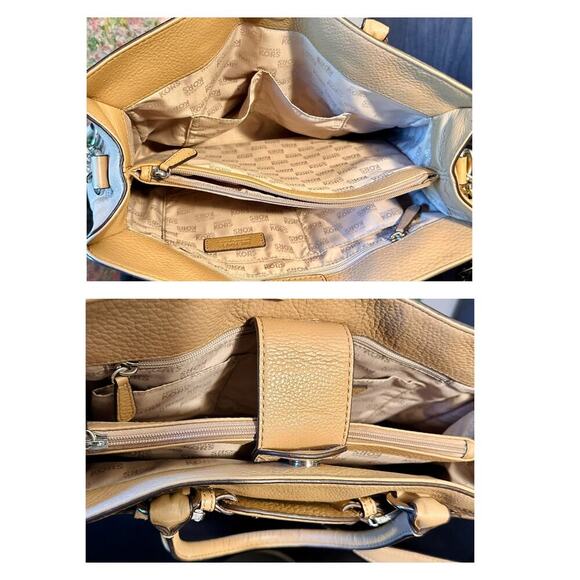 EUC Michael Kors Pebbled Leather Hamilton East West Satchel - Picture 5 of 8